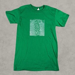Vintage Joy Division Shirt Men Small Green 1970s Band Tee Unknown Pleasures Rare